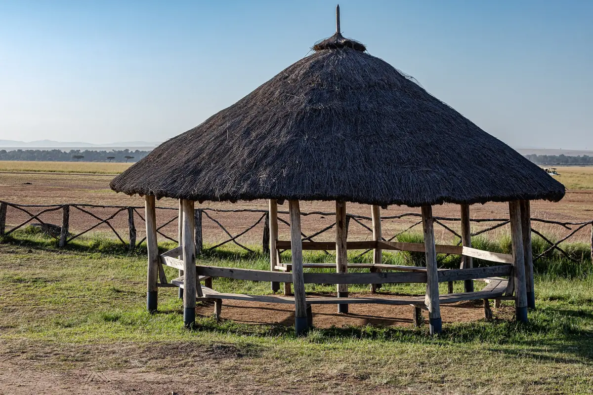 A shelter at a Mara airstrip