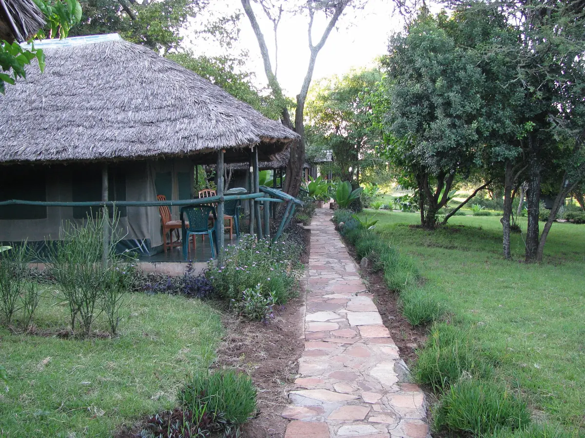 A tented camp in the Mara