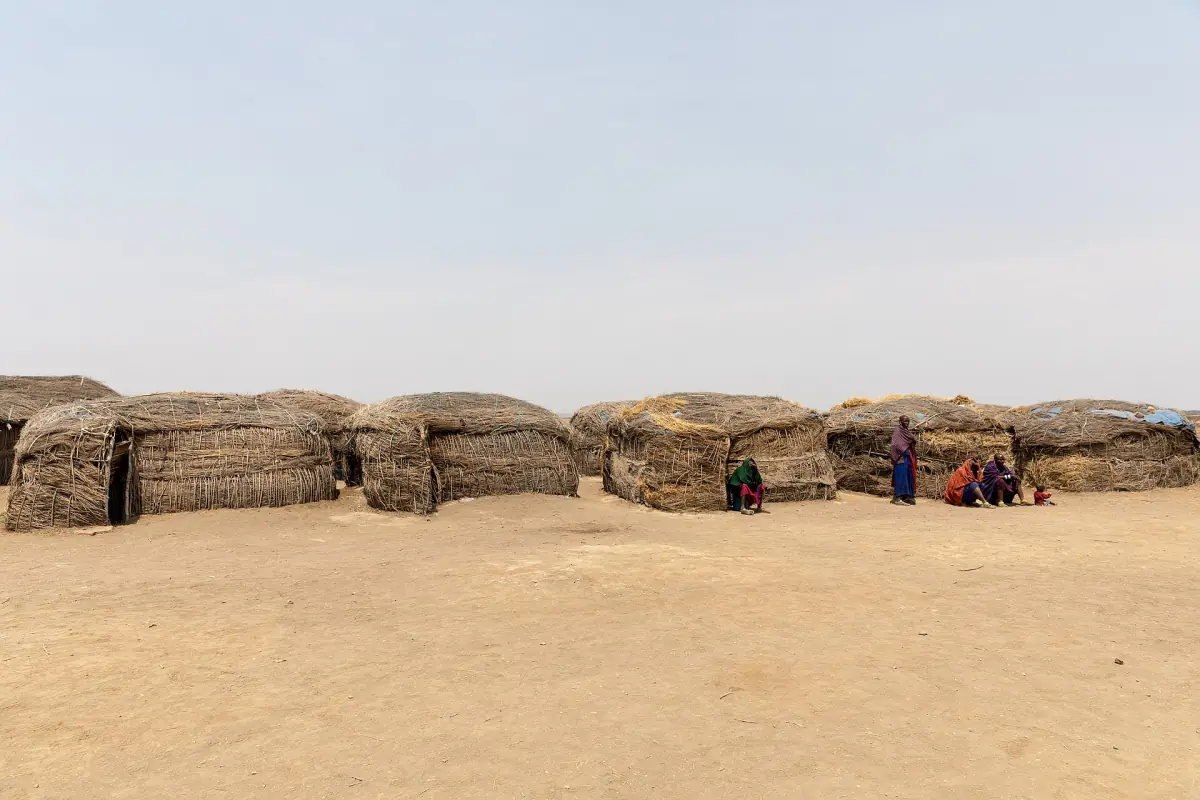 Houses of a Maasai village